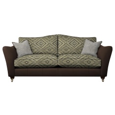 Parker Knoll Harriet Grand Formal Back Leather/Fabric Sofa Parker Knoll Harriet Grand Formal Back Leather/Fabric Sofa