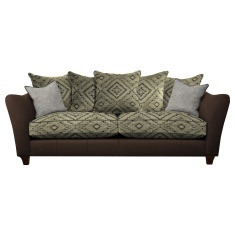 Parker Knoll Harriet Grand Pillow Back Leather/Fabric Sofa Parker Knoll Harriet Grand Pillow Back Leather/Fabric Sofa