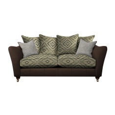 Parker Knoll Harriet Large 2 Seater Pillow Back Leather/Fabric Sofa Parker Knoll Harriet Large 2 Seater Pillow Back Leather/Fabric Sofa