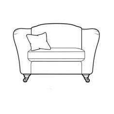 Parker Knoll Harriet Leather/Fabric Snuggler Parker Knoll Harriet Leather/Fabric Snuggler