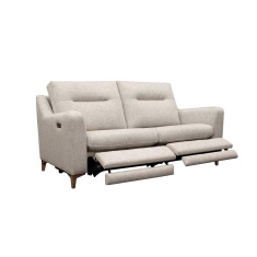 G Plan Austen 3 Seater Fabric Sofa With Double Power Footrest & USB