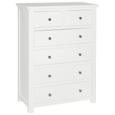 Cannes 2+4 Chest of Drawers - Painted White Cannes 2+4 Chest of Drawers - Painted White