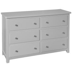 Cannes 6 Drawer Chest - Painted Pebble Grey Cannes 6 Drawer Chest - Painted Pebble Grey
