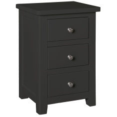 Cannes Bedside Cabinet - Painted Charcoal Cannes Bedside Cabinet - Painted Charcoal