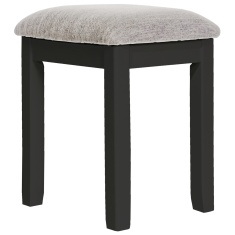 Cannes Upholstered Dressing Table Stool - Painted Charcoal Cannes Upholstered Dressing Table Stool - Painted Charcoal