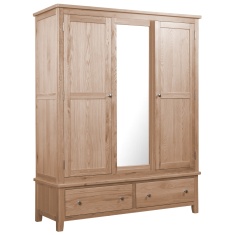 Cannes Triple Wardrobe - Oak Cannes Triple Wardrobe - Oak