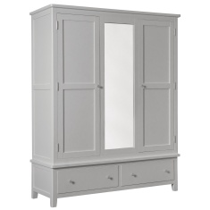 Cannes Triple Wardrobe - Painted Pebble Grey Cannes Triple Wardrobe - Painted Pebble Grey