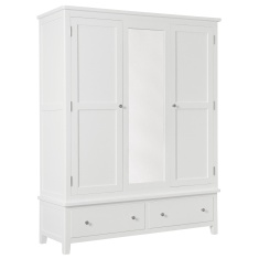 Cannes Triple Wardrobe - Painted White Cannes Triple Wardrobe - Painted White