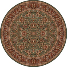 Mastercraft 4362/400 Kashqai Round Rug - Green Mastercraft 4362/400 Kashqai Round Rug - Green