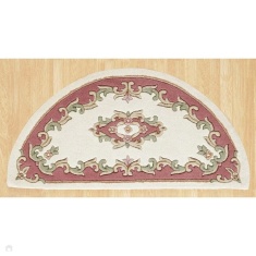 Melrose Royal 69x137cm Half Moon Rug - Cream/Rose