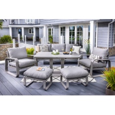 Hartman Halo Lounge Set With Adjustable Table - Taupe