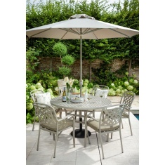 Hartman Berkeley 6 Seat Set With Parasol & Base - Maize