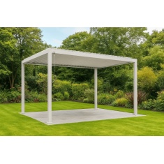 Norfolk Leisure Royce Cube Gazebo 3m x 4m With LED Lighting - Beige Aluminium Norfolk Leisure Royce Cube Gazebo 3m x 4m With LED Lighting - Beige Aluminium