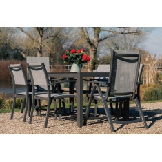 Lifestyle Garden Solana 6 Seat Rectangular Dining Set - Grey