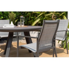 Lifestyle Garden Urbanite 4 Seat Round Dining Set - Dark Grey