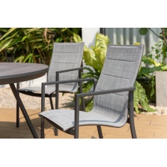 Lifestyle Garden Urbanite 6 Seat Round Dining Set - Dark Grey