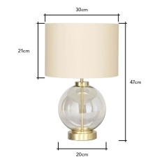 BHS Mini Metro Table Lamp - Satin Brass