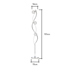 BHS Orianna Floor Lamp - Chrome