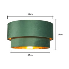 BHS Tia Light Shade 50cm - Green