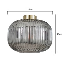 BHS Lyna Ceiling Light Shade 25cm - Satin Brass