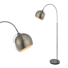 BHS Benson Curved Floor Lamp - Satin Nickel BHS Benson Curved Floor Lamp - Satin Nickel