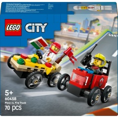 LEGO City 60458 Pizza vs. Fire Truck Race Car Pack LEGO City 60458 Pizza vs. Fire Truck Race Car Pack