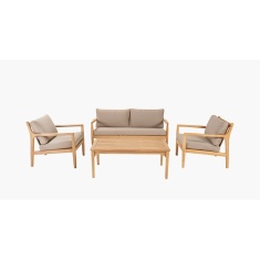 Pacific Malta 4 Seat Outdoor Seating Set - Natural