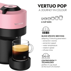 Nespresso ENV90.P Vertuo Pop Coffee Machine - Pink Nespresso ENV90.P Vertuo Pop Coffee Machine - Pink
