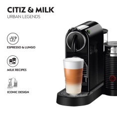 Nespresso EN267.BAE Citiz Coffee Machine With Aeroccino - Black Nespresso EN267.BAE Citiz Coffee Machine With Aeroccino - Black