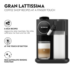 Nespresso EN640.B Gran Lattissima Coffee Machine - Black Nespresso EN640.B Gran Lattissima Coffee Machine - Black