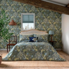 Morris & Co Seaweed Duvet Set - Cobalt & Thyme Morris & Co Seaweed Duvet Set - Cobalt & Thyme