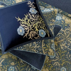 Morris & Co Seaweed Cushion 50cm - Cobalt & Thyme Morris & Co Seaweed Cushion 50cm - Cobalt & Thyme