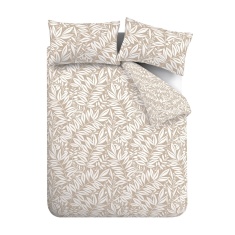 Catherine Lansfield Sorrel Leaf Duvet Set - Natural