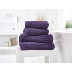 Deyongs Rialto Ribbed Towel - Purple Deyongs Rialto Ribbed Towel - Purple