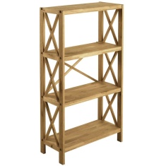X Oak 4 Shelf Unit X Oak 4 Shelf Unit