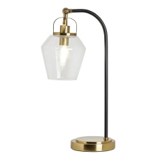 BHS Saskia Bubble Glass Arc Table Lamp - Warm Satin Brass BHS Saskia Bubble Glass Arc Table Lamp - Warm Satin Brass