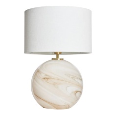 BHS Lewis Marble Glass Ball Table Lamp - Cream BHS Lewis Marble Glass Ball Table Lamp - Cream
