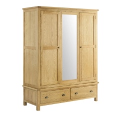 Provence Oak 3 Door Triple Wardrobe Provence Oak 3 Door Triple Wardrobe