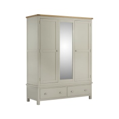 Provence Stone & Oak 3 Door Triple Wardrobe Provence Stone & Oak 3 Door Triple Wardrobe