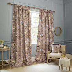 Sanderson Porcelain Garden Pencil Pleat Curtains - Blush Sanderson Porcelain Garden Pencil Pleat Curtains - Blush