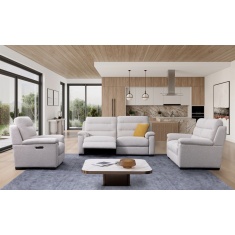 Nelson 2.5 Seater Fabric Sofa With 2 Power Recliners & Lumbar Support Nelson 2.5 Seater Fabric Sofa With 2 Power Recliners & Lumbar Support