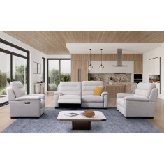 Nelson Power Recliner Fabric Chair With Lumbar Support Nelson Power Recliner Fabric Chair With Lumbar Support