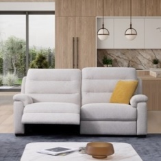 Nelson 2 Seater Leather Sofa With 2 Power Recliners & Lumbar Support Nelson 2 Seater Leather Sofa With 2 Power Recliners & Lumbar Support