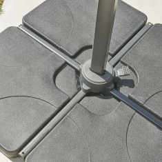 Norfolk Leisure Royce 100kg Four Part Plastic Concrete Base - Black Norfolk Leisure Royce 100kg Four Part Plastic Concrete Base - Black