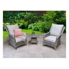 Signature Weave Sarah 2 Seater Lounge Set - Grey Signature Weave Sarah 2 Seater Lounge Set - Grey