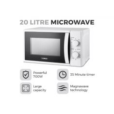 Tower T24034WHT 700W Manual Microwave 20L - White Tower T24034WHT 700W Manual Microwave 20L - White