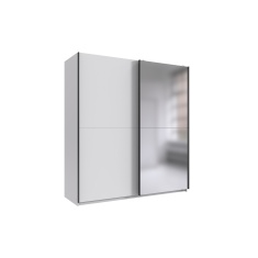 Wiemann Derby Sliding Door Wardrobe With 1 Mirrored Door 179cm - Brilliant White Wiemann Derby Sliding Door Wardrobe With 1 Mirrored Door 179cm - Brilliant White