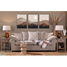 Ava 3 Seater Pillow Back Fabric Sofa Ava 3 Seater Pillow Back Fabric Sofa