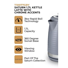 Tower T10077GRY Saturn 1.7L Kettle - Grey Tower T10077GRY Saturn 1.7L Kettle - Grey