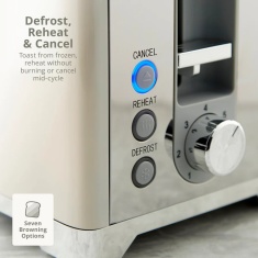 Swan ST19031CRM Solace 2 Slice Toaster - Cream Swan ST19031CRM Solace 2 Slice Toaster - Cream